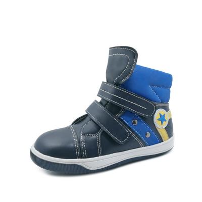 China Arch Support Inside Newest Popular Comfortable Orthopedic Kids Sports Leather Shoes For Boys for sale