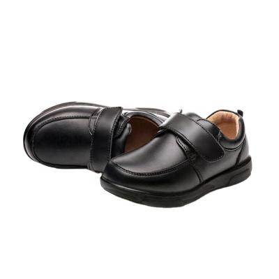 China Children Anti-slippery Wholesale Popular Kids Boys Black School Shoes Teenagers Student Casual Leather Uniform Platform for sale