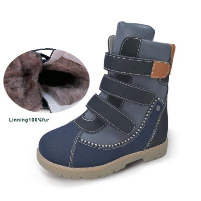 China Boys EVA High Top Army Design Safety Winter Plush Anti-Slippery Orthopedic Boots From China Safety Shoe Manufacturer for sale