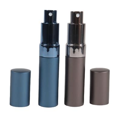 China Cosmetic Ready To Ship Clean Custom Logo Printed Twist Empty Atomizer Refill Tube Aluminum Glass Perfume Bottle 15ML for sale