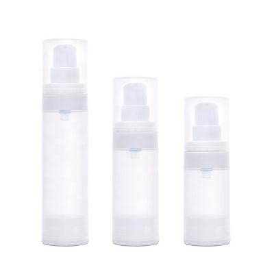 China BEAUTY PACKAGING 15ml 30ml 50ml White Plastic Cosmetic Airless Vacuum Bottle Airless Pump Bottle for sale