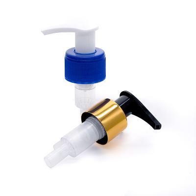 China Non-refillable plastic liquid soap pumps 28/410 silver lotion pump 28/410 food grade plastic syrup pump white plastic for sale