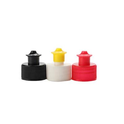 China 28mm Non Refillable Refillable Reversible Shampoo Bottle Plastic Cap for sale