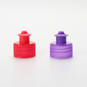 China 28mm pp plastic products dis top non refillable plastic cap press plastic cap for bottle for sale