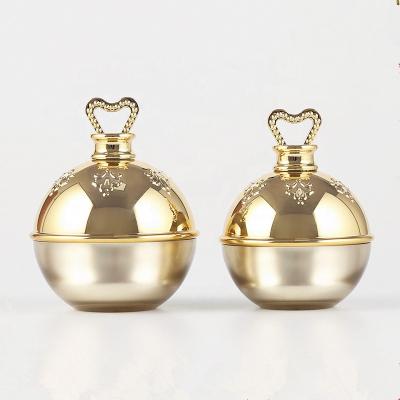 China Personal care ready to ship hot sale products 5g 10g price the good of gold crown cap empty acrylic cream cosmetic packaging jar for cream for sale