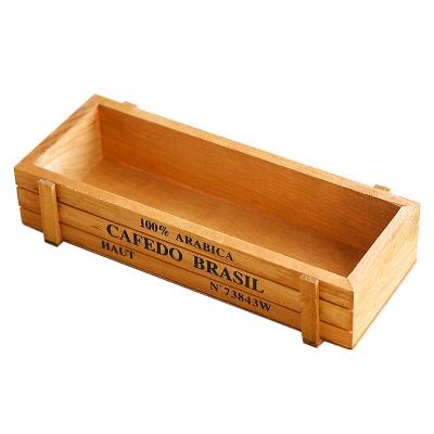 China Wholesale Retro Wooden Rectangular Creative Home Wooden Box Multifunctional Sundries Storage Box Storage Box for sale