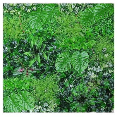 China Art Decor Simulation Factory Wall Background Lawn Green Plants Door Shop Recruit Picture Wall Plastic Decoration for sale