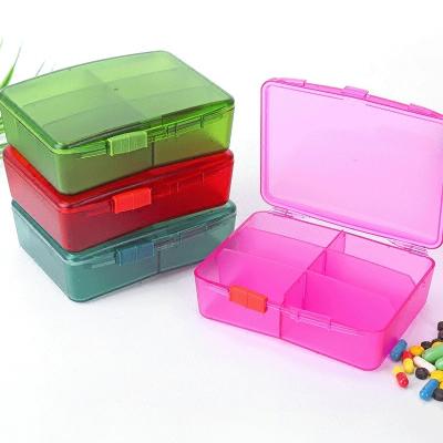 China High Quality 6-Compartment Portable Medicine Storage Separately Sealed Large Capacity Waterproof Transparent Pill Box for sale