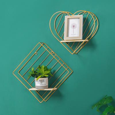 China Geometric Line Modern Nordic Home Wall Storage Key Holder Porch Decoration Wall Bedroom Rack for sale