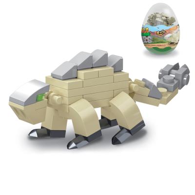 China DIY TOY Dinosaur series building blocks assembling and inserting small particles gashapon mini children's gift building blocks for sale