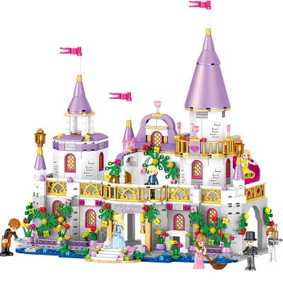 China Building Toy Cartoon Brick Toy Children Girl Toy Ice Castle Christmas Snow House Toy New for sale