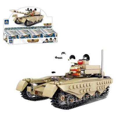 China Small Pellet Boy Children's Educational Toy Aircraft Toy Tank Plastic Building Block Assembly Set Military Toy for sale