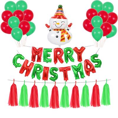 China Gift Toy Promotional Priced Merry Christmas Party Decorated Balloons Gift Set Christmas Foil Alphabet Balloons Custom Suppliers for sale