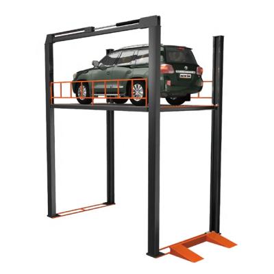 China Diamond Steel Sheet Hydraulic Parking 4 Post Car Lift Scissor Type Single Parking Car Lift For Car for sale