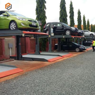 China Hydraulic Car Garage Two Post Home Use Parking Two Level Car Parking Lift 5000x1850x2050mm for sale