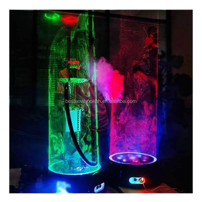 China Laser Display Base Single Beam Laser Glow Led Shisha Deck Lounge Bar Decoration Hookah Laser Light Dish for sale