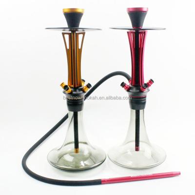 China Hot Selling CLASSIC Deep Colorful Hookah LED Acrylic Aluminum Glass Smoking Tool Hose Hookah for sale