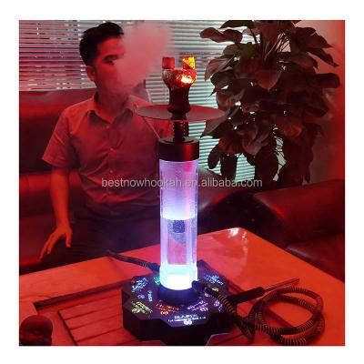 China Traditional Wholesale Acrylic Shisha Games LED Tool Rechargeable Smoking Hookah for sale