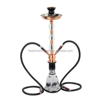 China Traditional Aluminum Smoking Accessories Glass Hookah With Handle for sale