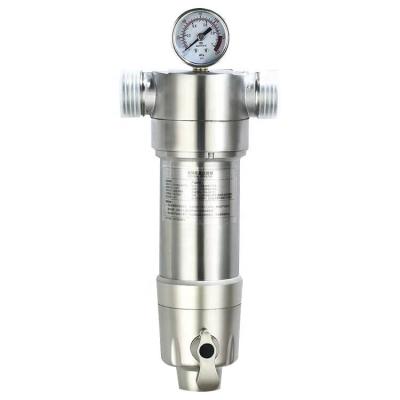 China AUCMA OEM Commercial Whole Chamber Sediment Filter Stainless Steel Spin Down Sediment Water Filter Flushable Pre-Filter For City / Well Water for sale