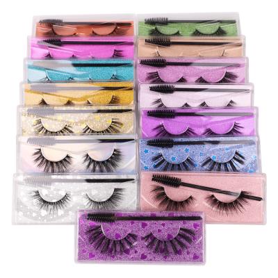 China Natural False Eyelash 25mm Mink Eyelash With Private Packaging Faux Mink Fur Lashes Te koop