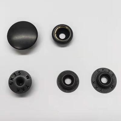China Customized Durable Black Oxidized Custom White Metal Press YKK Button For Clothes for sale