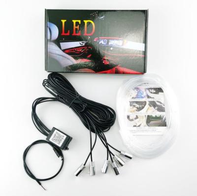 China Automobile Lamp Factory Sale Led Interior Light 2021 Lowest Price Car Ambient Lamp 64 Colors Car Ambient Light for sale