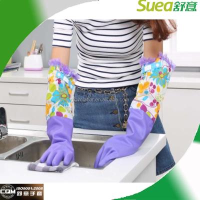 China Housework Light Dish Wash Clothes Washing Gloves Have Pile Liner for sale