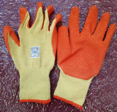 China Oil Resistant Coating Wrinkled Latex Protection Work Gloves for sale