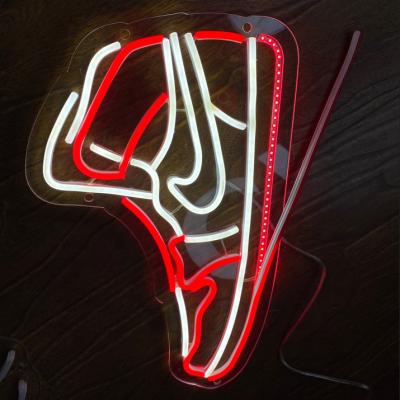 China Warehouse Hot Sale 12V Customized Sign With Adapter Decorate Business Led Neon Lights Sign Fashion Shoes Shop Shop Gift Neon Sign for sale