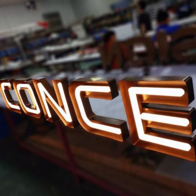 China Indoor Outdoor Acrylic Open Channel Letters Neon Light Sign Decoration Words For Shop Restaurant Lead Customs Neon Lights Stainless Steel for sale