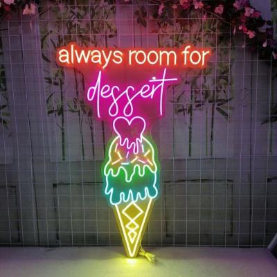 China Buildings Drop Ship Logo Decor Room Birthday Ice Cream Neon Wholesale Led Neon Sign 12V Custom Name For Party Flower Wall Neon for sale