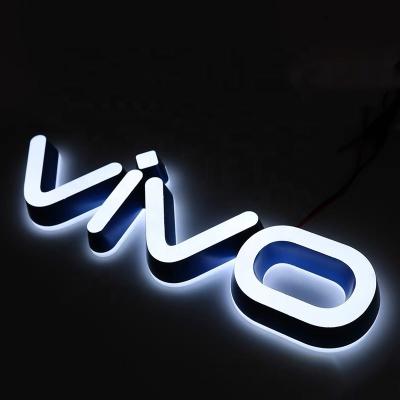 China Buildings Channel 3D Signs Letters 3d Acrylic Logo Panel Sign Light Logo Acrylic Outdoor Lighting Phone Shop for sale