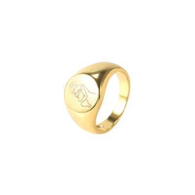 China Wholesale Fashion 18K Gold Jewelry Mom Brass Ring Women's Wuzhou LS Ring Maids Jewelry for sale