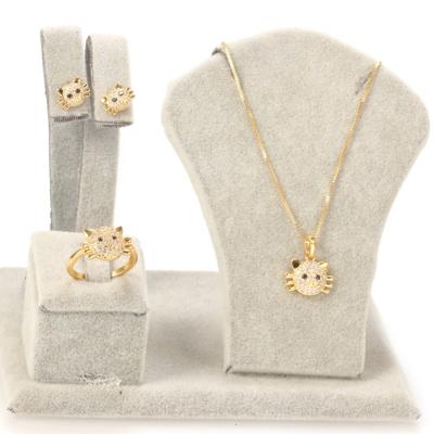 China FASHIONABLE Jewelry Wholesale Wuzhou LS Real Jewelry Gold Plated Cat Bisuteria Geometric Women Jewelry Sets for sale