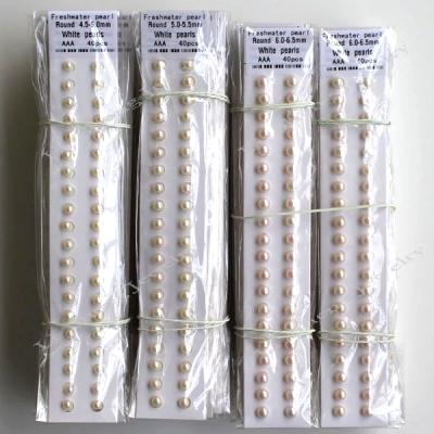 China Made of natural pearl earring factory price 8mm wholesale freshwater pearl half drilled hole for sale