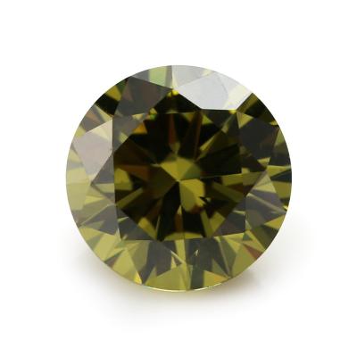 China AAA CZ Gemstone 1mm-10mm Heat Resistant Zircon Stone Dark Olive Gemstone for sale