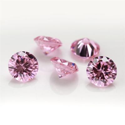 China AAA Star Cut Heat Resistant Gemstone 1mm-10mm Pink Zircon Gemstone for sale