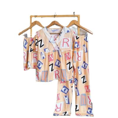 China QUICK DRY Sleepwear Loose Home Wear Pajamas Set Korean Version Cartoon Shorts Sleeve Shorts 3pcs Suit For Women Loungewear Sets for sale