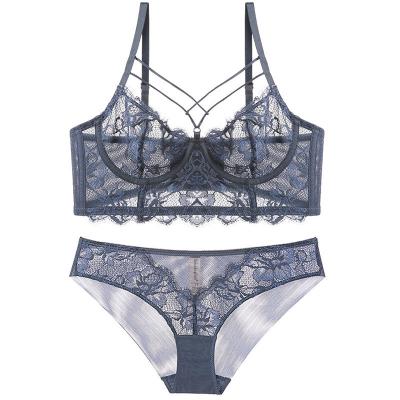 China 2021 QUICK DRY new style factory price bra and panty set underwear set woman sexy bra set for sale