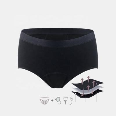 China Intiflower Antistatic 9088 Bragas de talla d'Alta Menstrual Panties Bio Cotton Menstrual Underwear Girl Heavy Flow Period Panties Wholesale for sale