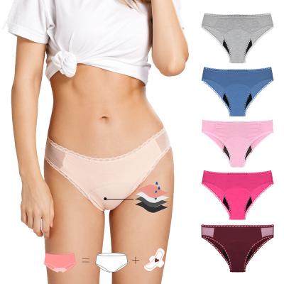 China INTIFLOWER 534 Anti-Static Wholesale 4 Layers Bamboo Leakproof Menstrual Panties Underwear Bikini Abortion Period Panties For Women for sale