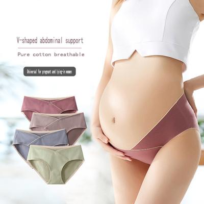 China Women's Underwear Maternity Panties V Shape Low Waist Sexy Breathable Pregnant Underwear for sale