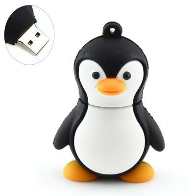 China Metal Plastic Memory Drive Usb Pendrive U Disk 4gb 8gb 16gb 32gb Penguin Cartoon Gift OEM Customized Box for sale