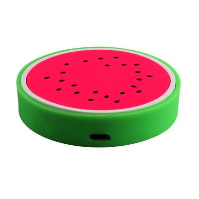 China Mobile Phone Tablet MP3 GPS 2020 New Product Custom Design Soft Rubber Watermelon Shape Fruit PVC Wireless Charger for sale