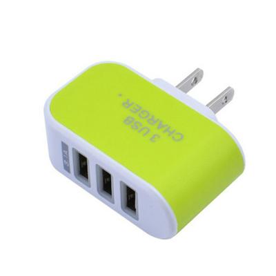 China Best Price 5 Colors 3 Ports QC3.0 Usb Fast Charger Adapter Universal 3 Ports Charger Phone Wall Charger Adapter for sale