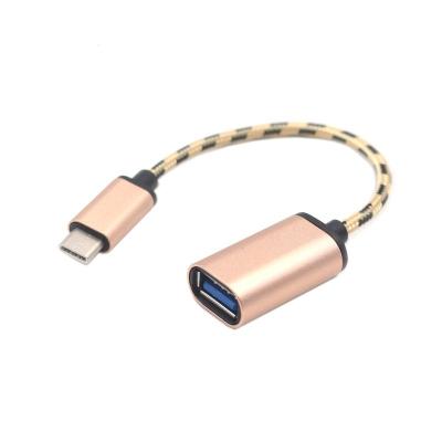 China Mobile Phone Types For Samsung Xiaomi Android USB 2.0 Data Cable USB 2.0 A Male Type C Cable Fast Charging OTG Female Type-C Cable for sale