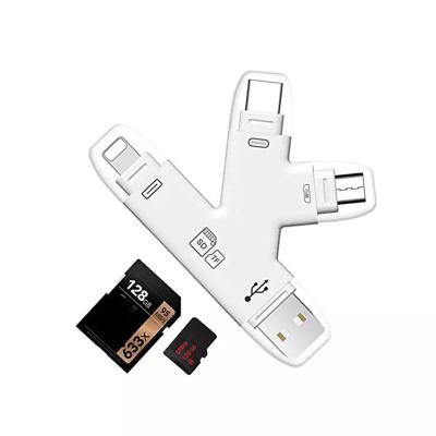 China Plastic All in 1 Mluti Connector and Card Slot K Form Card Reader for Phones/Mac/PC, Image and Video Viewer for Camera for sale