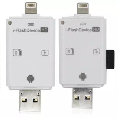 China Best Selling Plastic OTG Card Reader USB Flash Drive For Memory Card For iPhone IOS Android for sale