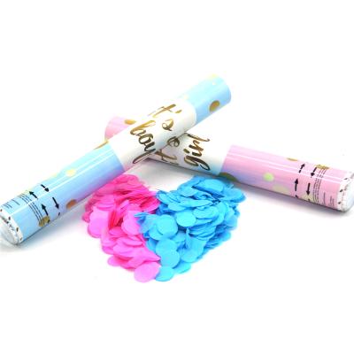 China Wedding& party gender reveal confetti cannon birthday boys or girls baby confetti cylinder gun party snap for sale